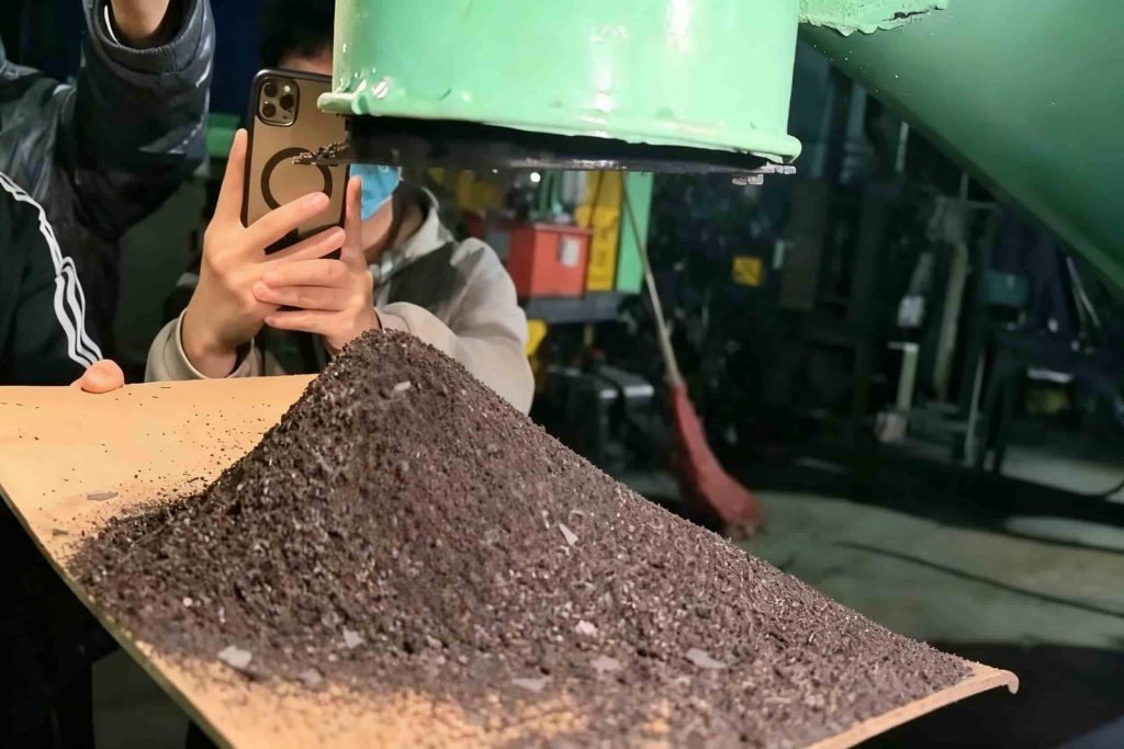 Biochar output from biomass carbonization system used for soil improvement and carbon sequestration