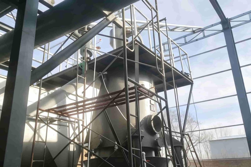 Industrial steam plant in Wuhan China showing biomass boiler retrofit system replacing natural gas boilers for cost reduction