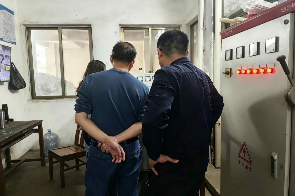 Industrial control system for biomass gasification steam boiler in textile factory