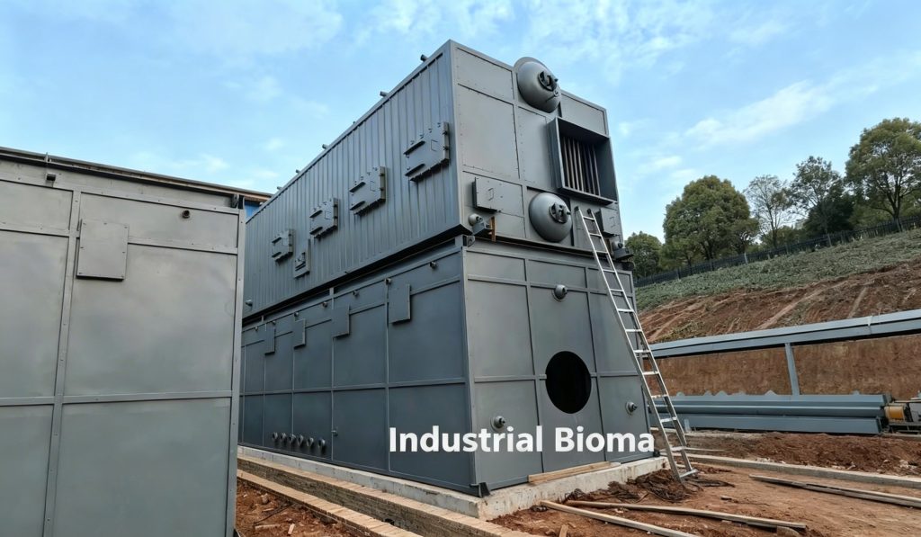 biomass gasifier system used in Indonesia steel plant for industrial heating