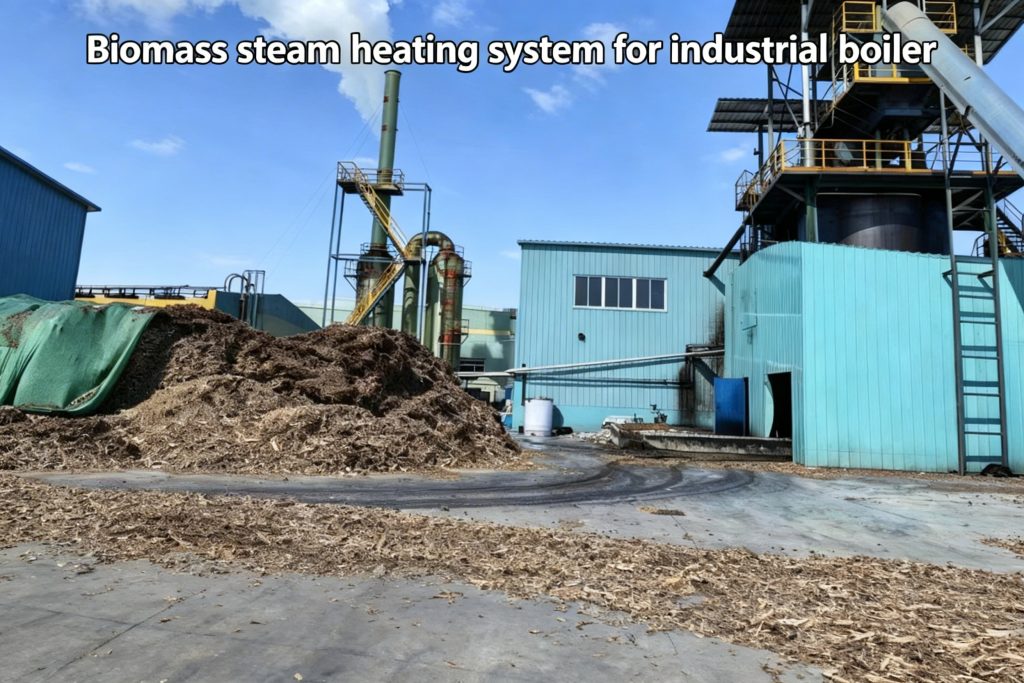 Biomass steam boiler system providing industrial steam heating solution