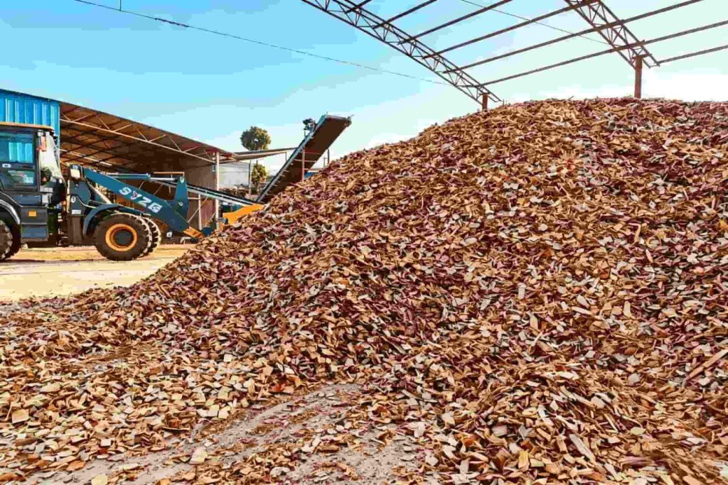 Automatic wood chip feeding system for industrial steam boiler retrofit