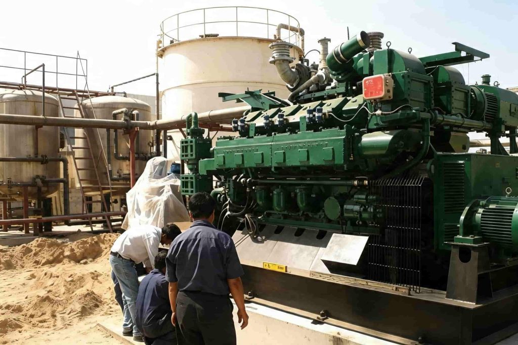 engineer operating biomass gasification power plant maintenance inspection control system